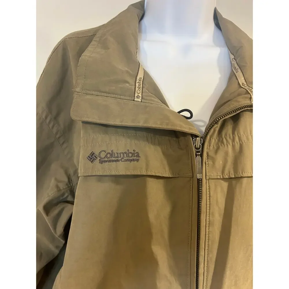 Columbia Sportswear L Lightweight Windbreaker Jacket Full Front Zipper Bomber